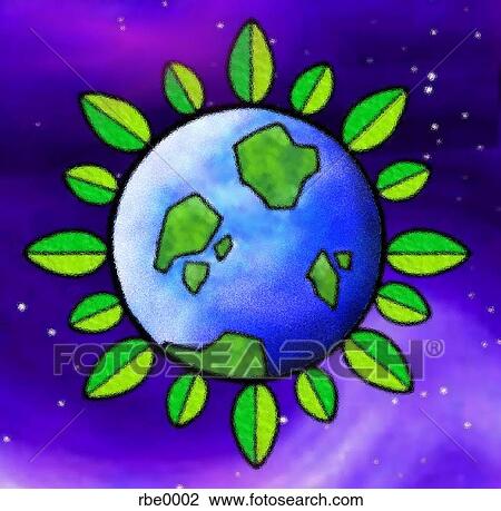 growing earth View Large Illustration Drawing - growing earth. Fotosearch