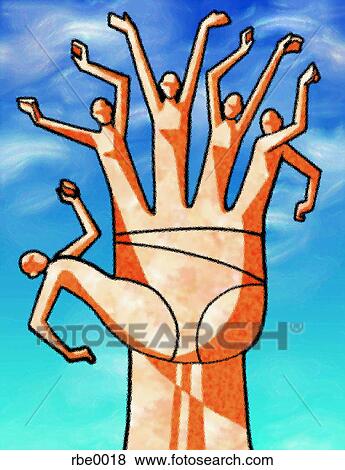 Stock Illustration - living hand. Fotosearch