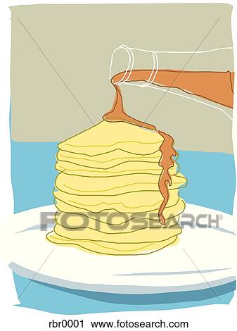 Clip Art - pancake and syrup. Fotosearch