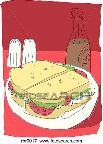sandwich View Large Illustration Stock Illustration - sandwich. Fotosearch