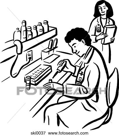 blood work b&w View Large Illustration Stock Illustration - blood work b&w. Fotosearch