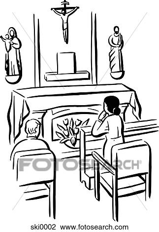 chapel b&w View Large Illustration Drawing - chapel b&w. Fotosearch