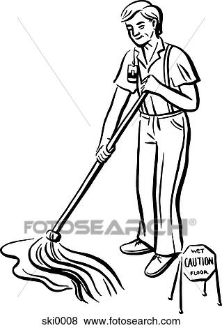 Stock Illustration - cleanup b&w. Fotosearch
