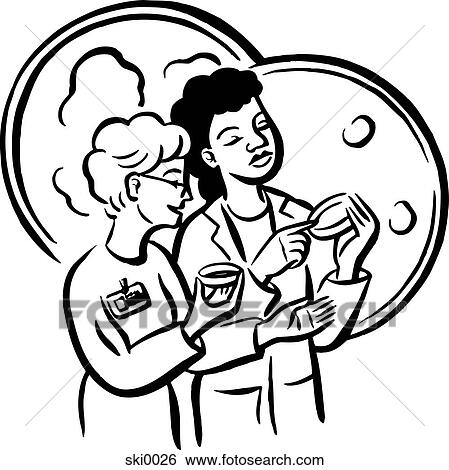 lab technicians b&w View Large Illustration Stock Illustration - lab technicians b&w. Fotosearch
