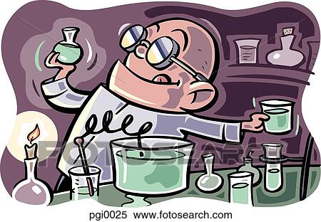 Stock Illustration - Mad scientist. Fotosearch