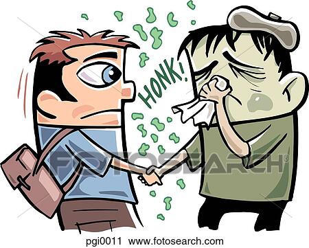 Spreading Germs Clip Art | pgi0011 | Fotosearch