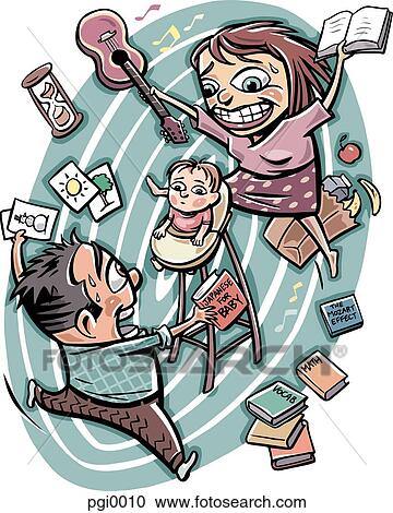 Teaching baby View Large Illustration Clipart - Teaching baby. Fotosearch