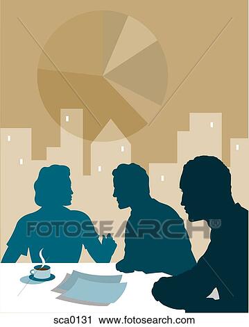 business discussion View Large Illustration Clip Art - business discussion. Fotosearch