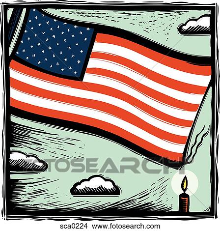 Burning the flag View Large Illustration Stock Illustration - Burning the flag. Fotosearch