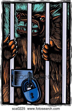 Caged monster View Large Illustration Stock Illustration - Caged monster. Fotosearch