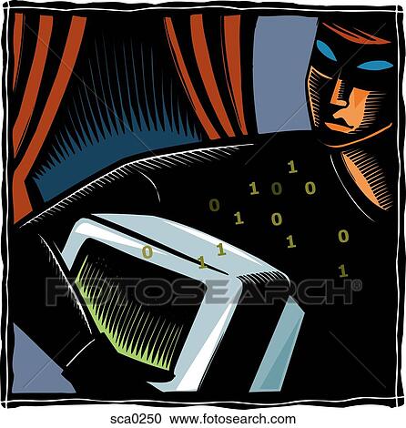 Clipart - Hacking. Fotosearch