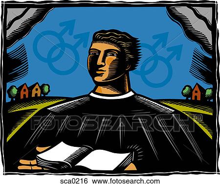 Stock Illustration - homosexual priesthood. Fotosearch