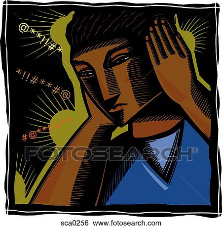 Stock Illustration - Racial slurs. Fotosearch