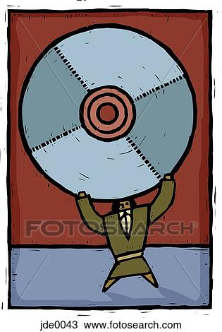 cd View Large Illustration Drawing - cd. Fotosearch