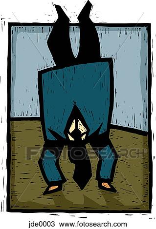 handstand View Large Illustration Drawing - handstand. Fotosearch