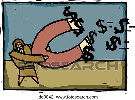 Drawing - money magnet. Fotosearch