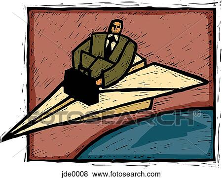 Stock Illustration - paper airplane. Fotosearch