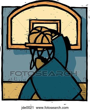 slam dunk View Large Illustration Clip Art - slam dunk. Fotosearch