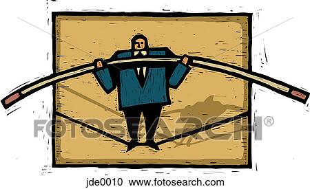 Clipart - tightrope. Fotosearch