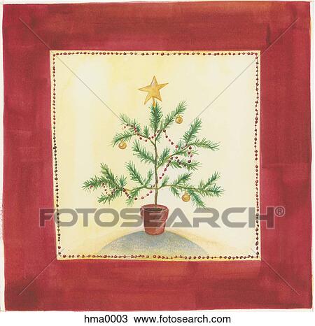 christmas tree View Large Illustration Drawing - christmas tree. Fotosearch