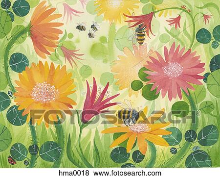 Stock Illustration - seasons, nature, illustration, holidays. Fotosearch