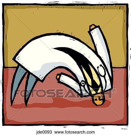 doctor bending over backwards View Large Illustration Drawing - doctor bending over backwards. Fotosearch