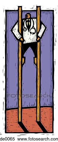Doctor on stilts View Large Illustration Stock Illustration - Doctor on stilts. Fotosearch
