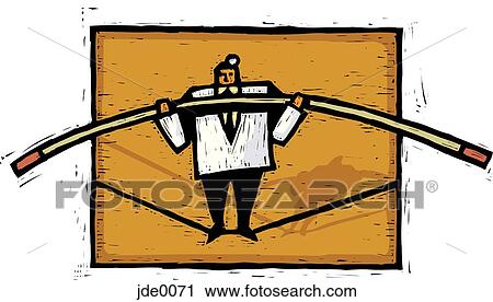 Doctor walking on a tight rope View Large Illustration Clip Art - Doctor walking on a tight rope. Fotosearch