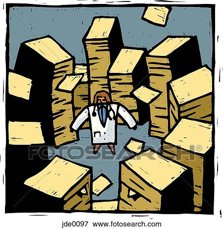 Stock Illustration - doctor’s paperwork. Fotosearch