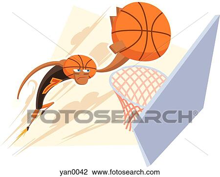 Drawing - basketball player. Fotosearch