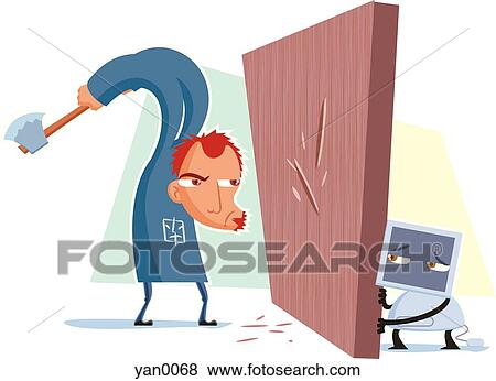 computer hacker View Large Illustration Stock Illustration - computer hacker. Fotosearch