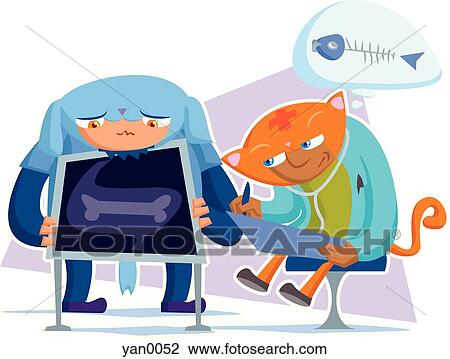 doctor examining an x-ray View Large Illustration Drawing - doctor examining an x-ray. Fotosearch