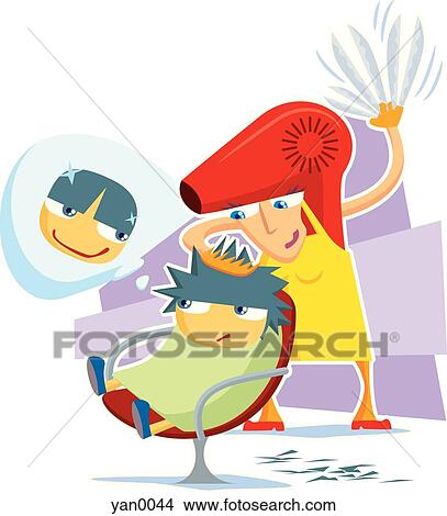 Stock Illustration - hair stylist. Fotosearch