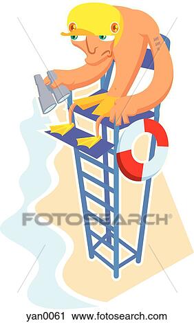Clip Art - lifeguard. Fotosearch