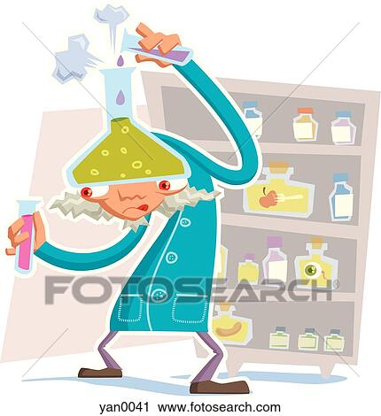 Clip Art - mad scientist. Fotosearch
