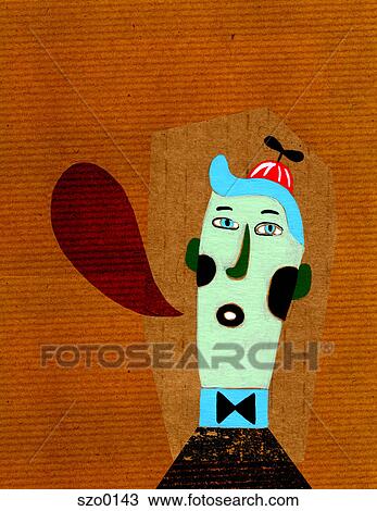 Talking Boy View Large Illustration Drawing - Talking Boy. Fotosearch
