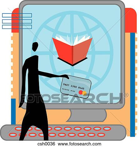 Stock Illustration - books online. Fotosearch