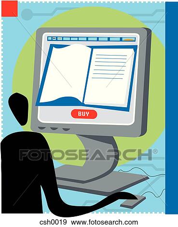buying books on line View Large Illustration Stock Illustration - buying books on line. Fotosearch