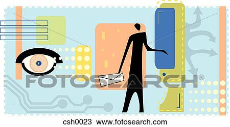 Drawing - communicate. Fotosearch