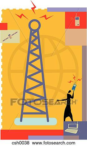 communication signals View Large Illustration Stock Illustration - communication signals. Fotosearch