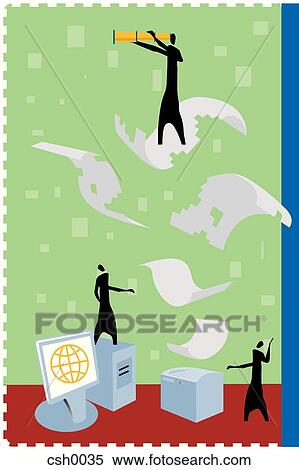 digital documents View Large Illustration Stock Illustration - digital documents. Fotosearch