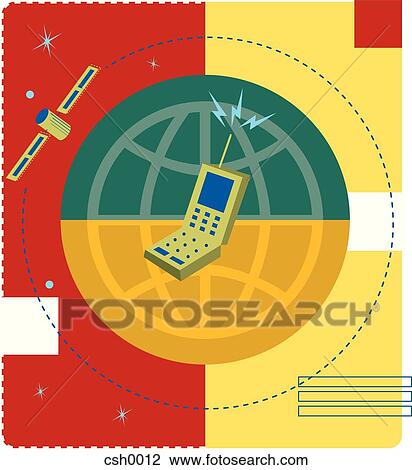 global communication View Large Illustration Drawing - global communication. Fotosearch