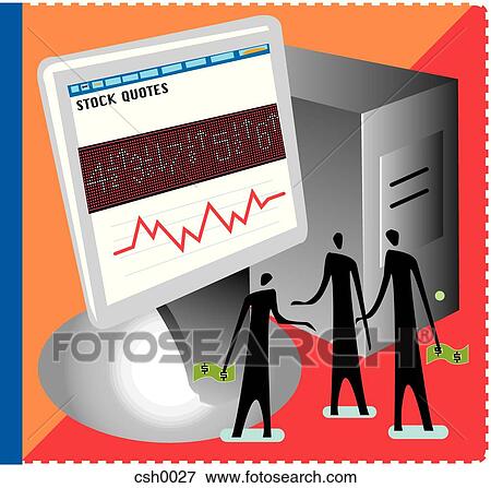on-line trading View Large Illustration Stock Illustration - on-line trading. Fotosearch