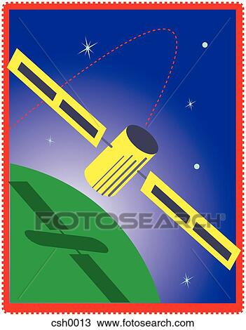 satellite View Large Illustration Drawing - satellite. Fotosearch