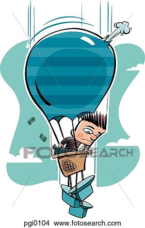 businessman on a hot air balloon ride View Large Illustration Stock Illustration - businessman on a hot air balloon ride. Fotosearch