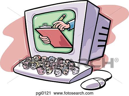 online meeting View Large Illustration Clip Art - online meeting. Fotosearch