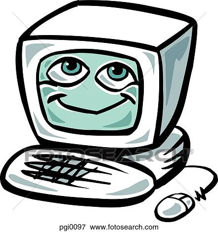 Stock Illustration - smiling computer. Fotosearch