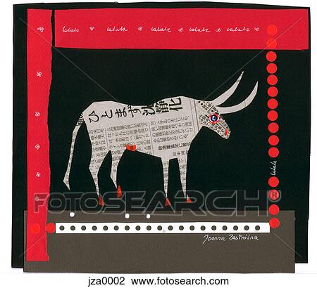 Drawing - year of the ox. Fotosearch