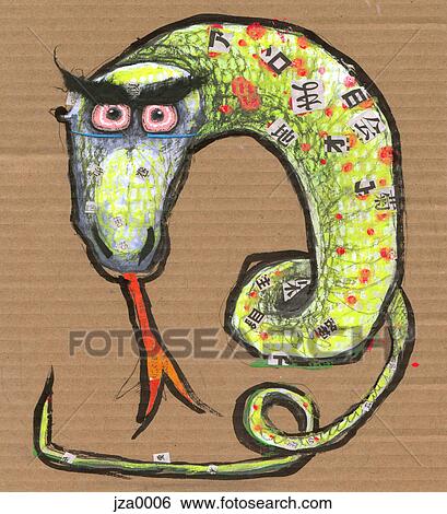year of the snake View Large Illustration Stock Illustration - year of the snake. Fotosearch