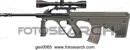 steyr AUG View Large Illustration Stock Illustration - steyr AUG. Fotosearch